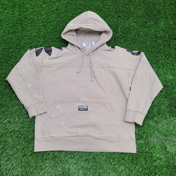 ADIDAS Trefoil Hoodie Womens Small 21x24 Baggy Back-Print - Picture 2 of 16